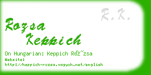 rozsa keppich business card
